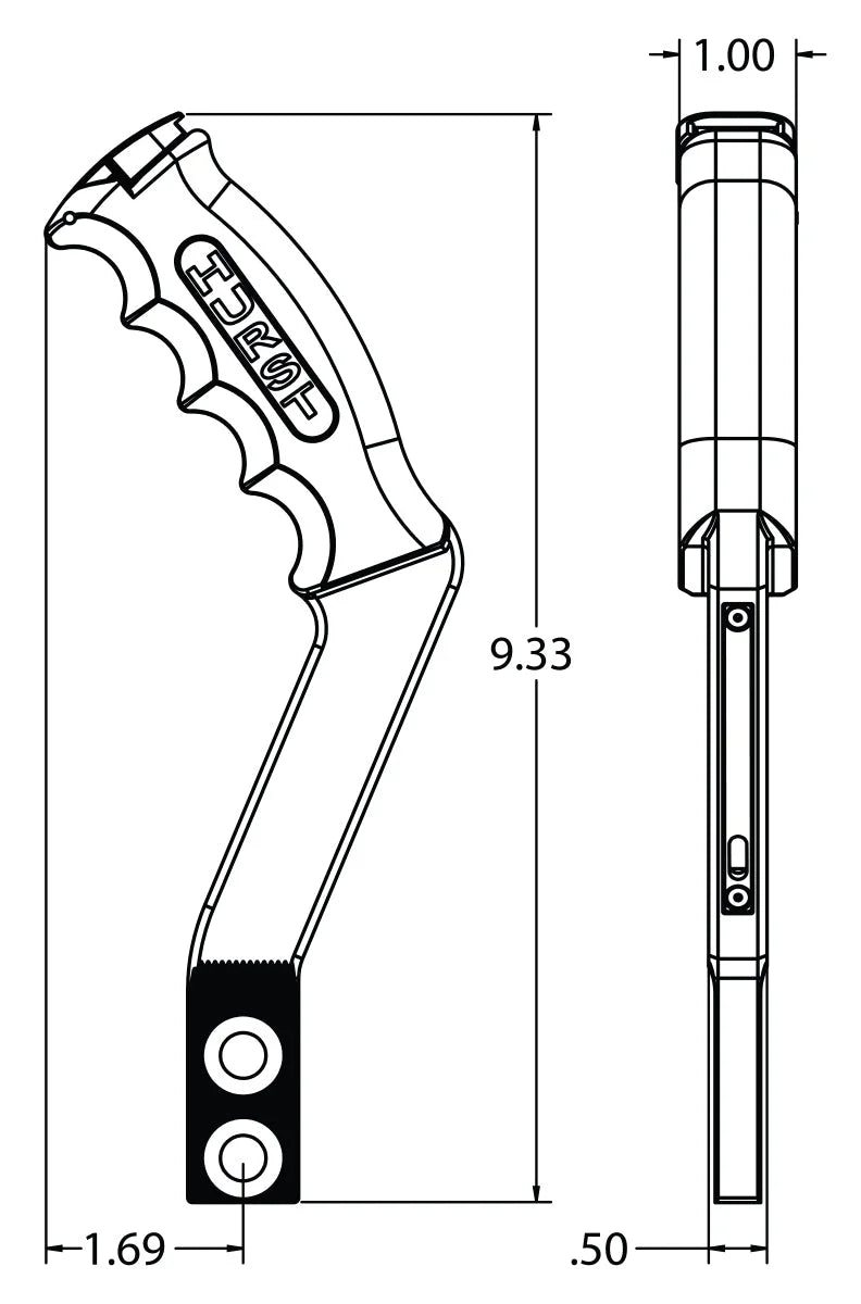 HurstHurst Nitro Stick Shift Handle - 12V Switch - Anodized Black5381001 - Installation Diagram