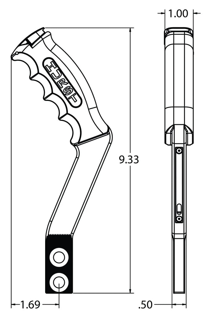 HurstHurst Nitro Stick Shift Handle - 12V Switch - Anodized Black5381001 - Installation Diagram