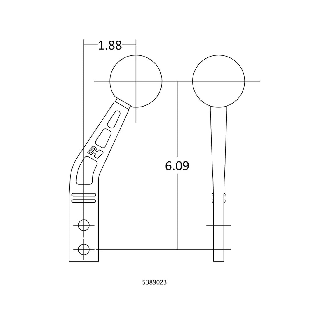 HurstMachined 7075 Billet Aluminum - 6.00-in Tall - 1.875-in Setback5389023 - Additional View 6