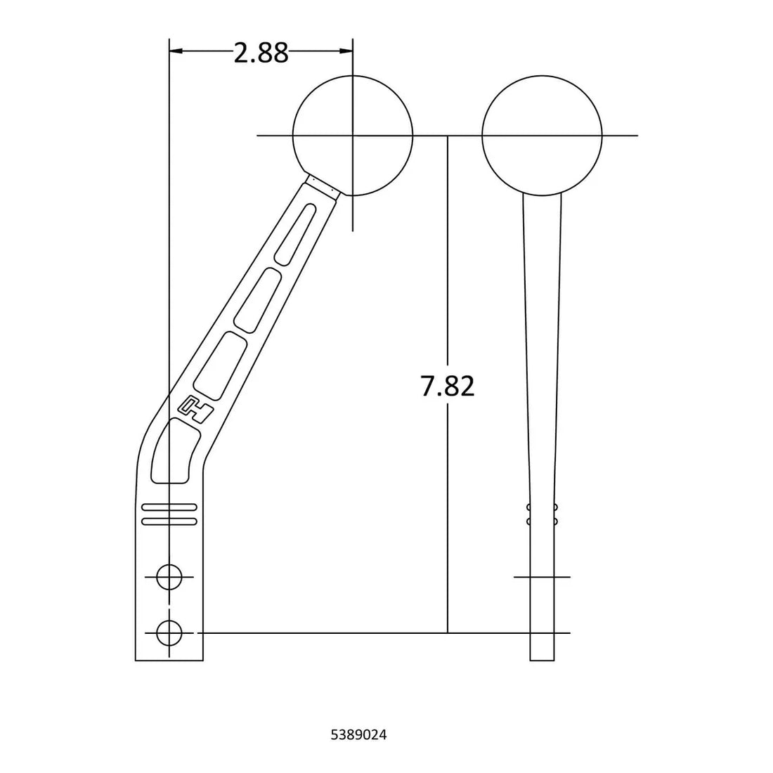 HurstMachined 7075 Billet Aluminum - 8.00-in Tall - 2.88-in Setback5389024 - Additional View 6