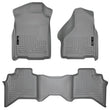 Load image into Gallery viewer, Husky Liners 03-08 Dodge Ram 1500/2500/3500 Quad Cab WeatherBeater Combo Gray Floor Liners - Main Product View
