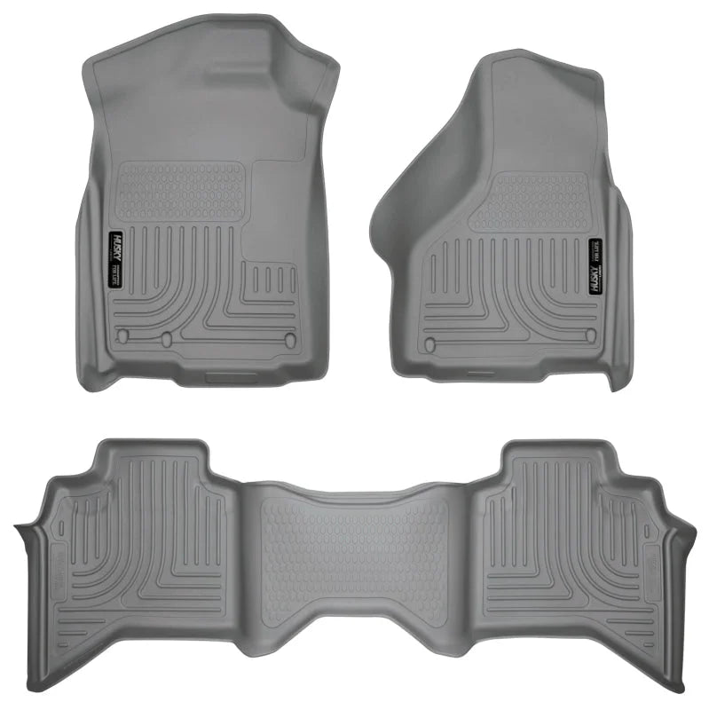 Husky Liners 03-08 Dodge Ram 1500/2500/3500 Quad Cab WeatherBeater Combo Gray Floor Liners - Main Product View