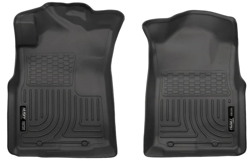 Husky Liners 05-15 Toyota Tacoma Crew/Extended/Standard Cab WeatherBeater Front Black Floor Liners - Main Product View