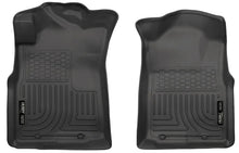 Load image into Gallery viewer, Husky Liners 05-15 Toyota Tacoma Crew/Extended/Standard Cab WeatherBeater Front Black Floor Liners - Main Product View