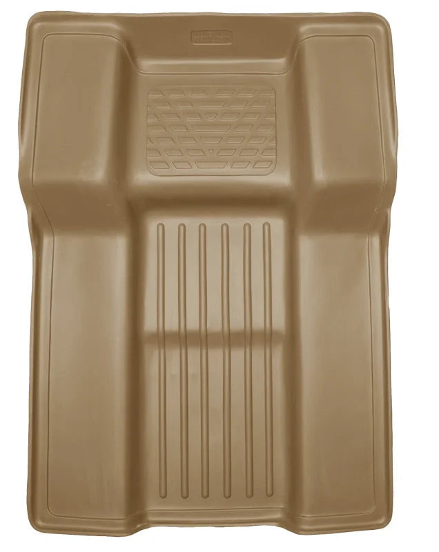 Husky Liners 07-10 GM Escalade/Tahoe/Yukon WeatherBeater Tan Walkway (2nd Row Bucket) Floor Liners - Main Product View