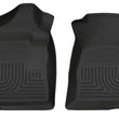 Load image into Gallery viewer, Husky Liners 07-12 Chevrolet Silverado/GMC Sierra Regular Cab WeatherBeater Black Floor Liners - Main Product View