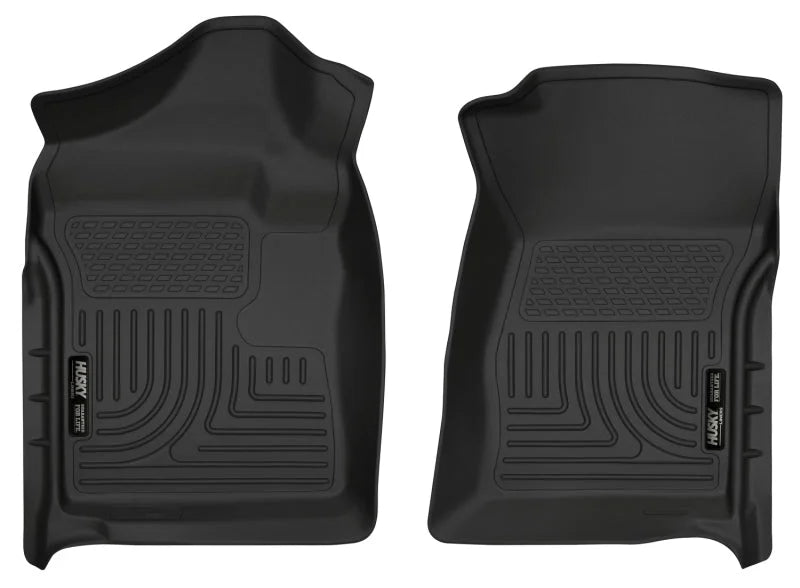 Husky Liners 07-12 Chevrolet Silverado/GMC Sierra Regular Cab WeatherBeater Black Floor Liners - Main Product View