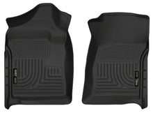 Load image into Gallery viewer, Husky Liners 07-12 Chevrolet Silverado/GMC Sierra Regular Cab WeatherBeater Black Floor Liners - Main Product View