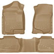 Load image into Gallery viewer, Husky Liners 07-12 Chevy Silverado/GMC Sierra Extended Cab WeatherBeater Combo Tan Floor Liners - Main Product View