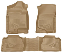 Load image into Gallery viewer, Husky Liners 07-12 Chevy Silverado/GMC Sierra Extended Cab WeatherBeater Combo Tan Floor Liners - Main Product View