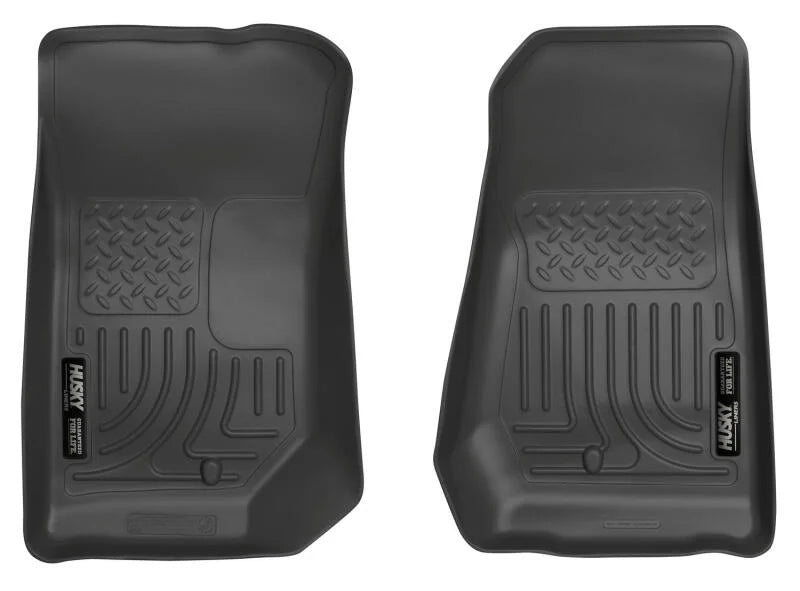 Husky Liners 07-12 Jeep Wrangler WeatherBeater Black Floor Liners - Main Product View