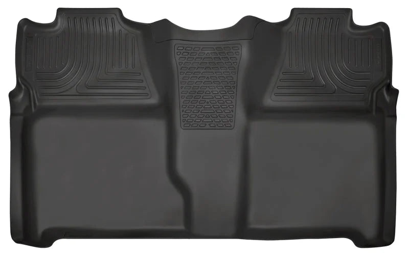 Husky Liners 07-13 Chevy Silverado 1500/2500HD Crew Cab PU Weatherbeater Black 2nd Seat Floor Liner - Main Product View