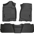 Load image into Gallery viewer, Husky Liners 07-13 GM Escalade ESV/Avalanche/Suburban WeatherBeater Black Front/2nd Row Floor Liners - Main Product View