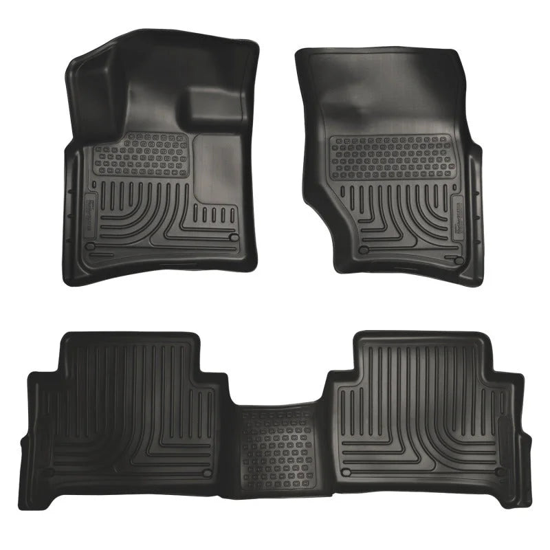 Husky Liners 07-14 Audi Q7 Weatherbeater Black Front & 2nd Seat Floor Liners - Main Product View