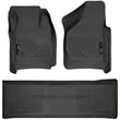 Load image into Gallery viewer, Husky Liners 08-10 Ford SD Crew Cab WeatherBeater Combo Black Floor Liners (w/o Manual Trans Case) - Main Product View