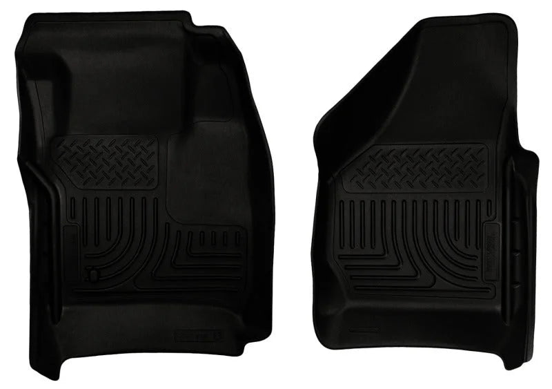 Husky Liners 08-10 Ford SuperDuty Regular/Super/Crew Cab WeatherBeater Black Floor Liners - Main Product View