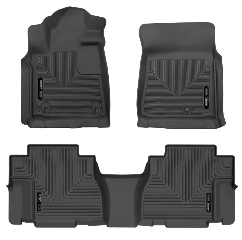 Husky Liners 08-11 Toyota Sequoia WeatherBeater Front & 2nd Seat Floor Liners (Black) - Main Product View