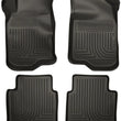 Load image into Gallery viewer, Husky Liners 08-12 Chevy Malibu/07-09 Saturn Aura WeatherBeater Combo Black Floor Liners - Main Product View