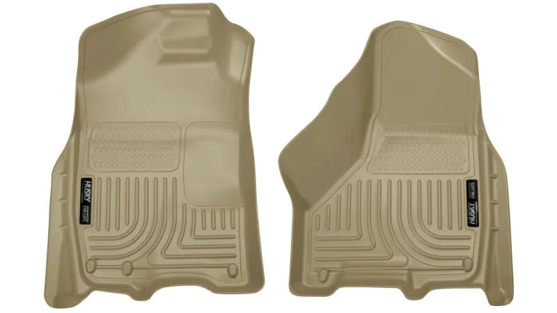 Husky Liners 09-10 Dodge Ram 1500/2500/3500 WeatherBeater Front Row Tan Floor Liners - Main Product View