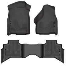 Load image into Gallery viewer, Husky Liners 09-12 Dodge Ram 1500 Quad Cab WeatherBeater Black Front &amp; Second Seat Floor Liner - Main Product View