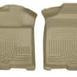 Load image into Gallery viewer, Husky Liners 09-12 Ford F-150 Regular/Super/Super Crew Cab WeatherBeater Tan Floor Liners - Main Product View