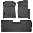 Load image into Gallery viewer, Husky Liners 09-12 Ford F-150 Super Crew Cab WeatherBeater Combo Black Floor Liners - Main Product View