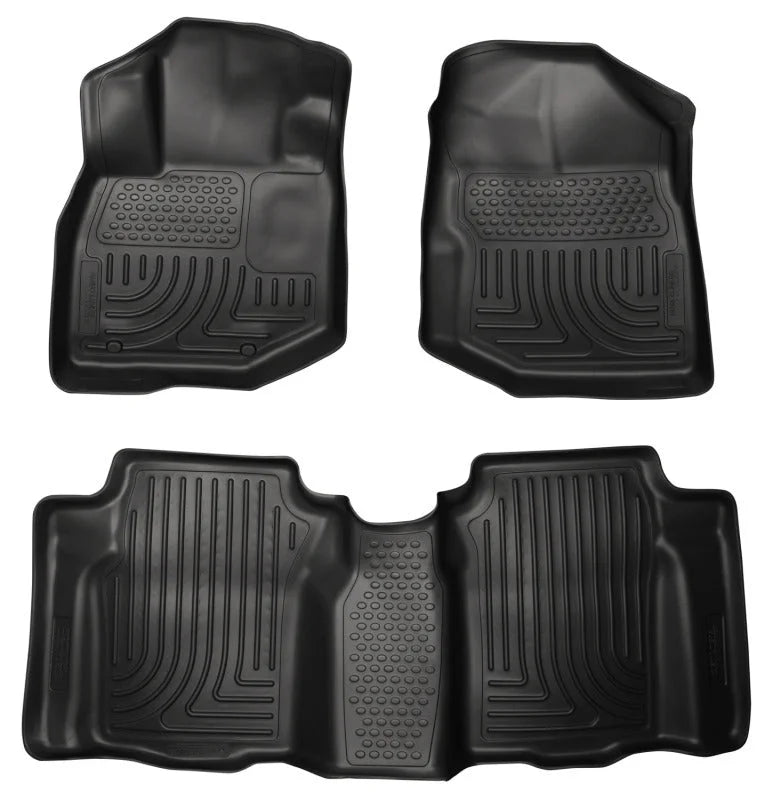 Husky Liners 09-12 Honda Fit WeatherBeater Combo Black Floor Liners - Main Product View