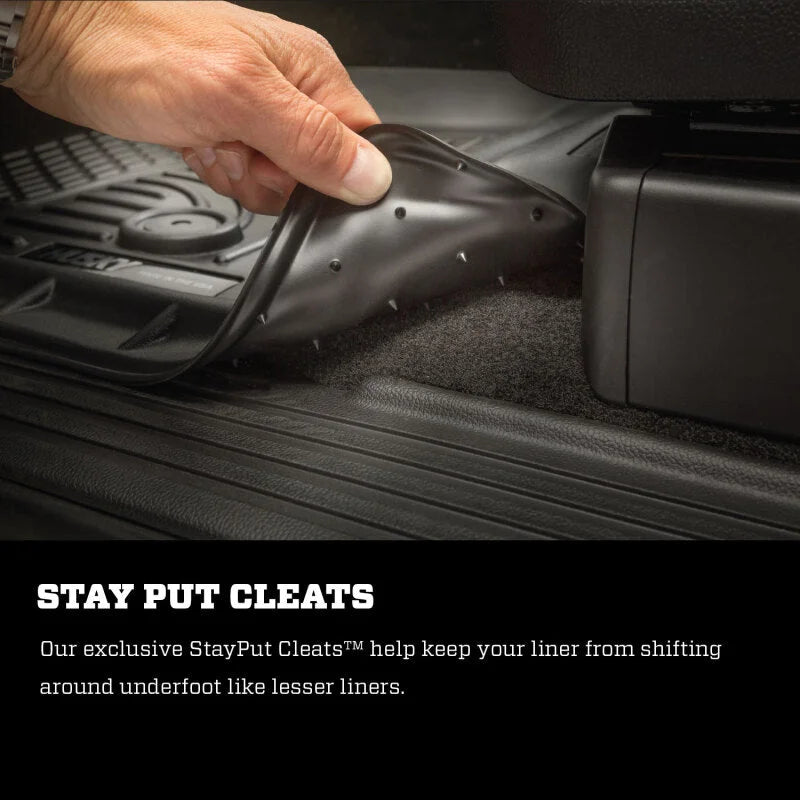 Husky Liners 09-15 Buick Enclave/Chevy Traverse/GMC Acadia WeatherBeater 2nd Row Black Floor Liners - Back View