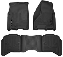 Load image into Gallery viewer, Husky Liners 09-18 Dodge Ram 1500 Crew Cab X-Act Contour Front &amp; Second Seat Floor Liners - Black - Main Product View