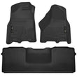 Load image into Gallery viewer, Husky Liners 10-12 Dodge Ram 2500/3500 Mega Cab WeatherBeater Combo Black Floor Liners - Main Product View