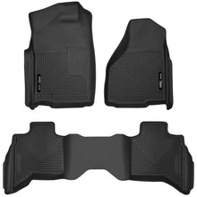 Load image into Gallery viewer, Husky Liners 10-18 Dodge Ram 1500 Quad Cab X-Act Contour Front &amp; Second Seat Floor Liners - Black - Main Product View