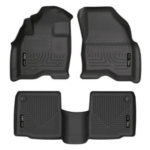 Load image into Gallery viewer, Husky Liners 11-12 Ford Explorer WeatherBeater Combo Black Floor Liners - Main Product View