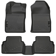 Load image into Gallery viewer, Husky Liners 11-12 Ford Fiesta WeatherBeater Combo Black Floor Liners - Main Product View