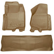 Load image into Gallery viewer, Husky Liners 11-12 Ford SD Crew Cab WeatherBeater Combo Tan Floor Liners (w/o Manual Trans Case) - Main Product View