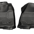 Load image into Gallery viewer, Husky Liners 11-12 Ford SuperDuty Regular Cab WeatherBeater Black Floor Liners - Main Product View