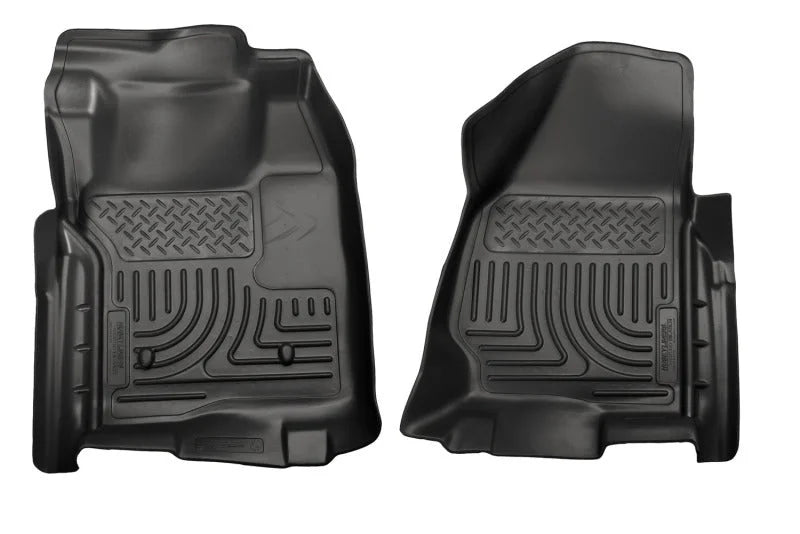 Husky Liners 11-12 Ford SuperDuty Regular Cab WeatherBeater Black Floor Liners - Main Product View