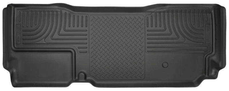 Husky Liners 11-15 Ford F250/F350/F450 Super Duty Ext Cab WeatherBeater Black 2nd Seat Floor Liners - Main Product View