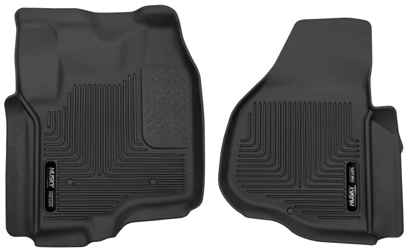 Husky Liners 12-13 F-250/F-350/F-450 Super Duty X-Act Contour Black Front Floor Liners - Main Product View