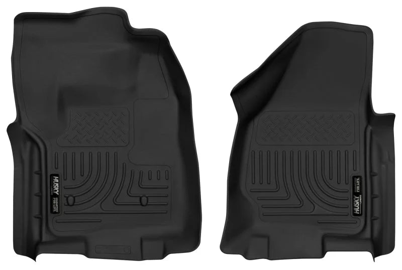 Husky Liners 12-16 Ford F-250/F-350 Standard Cab w/o Trans Case Shifter XAC Black Front Floor Liners - Main Product View