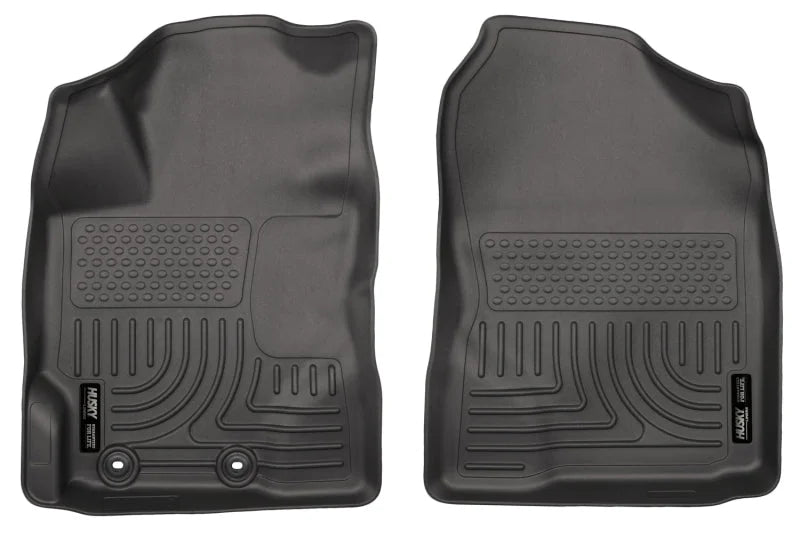 Husky Liners 12-18 Toyota Yaris WeatherBeater Black Front Floor Liners - Main Product View