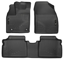Load image into Gallery viewer, Husky Liners 12 Toyota Prius (PlugIn Models ONLY) WeatherBeater Front &amp; 2nd Seat Black Floor Liners - Main Product View