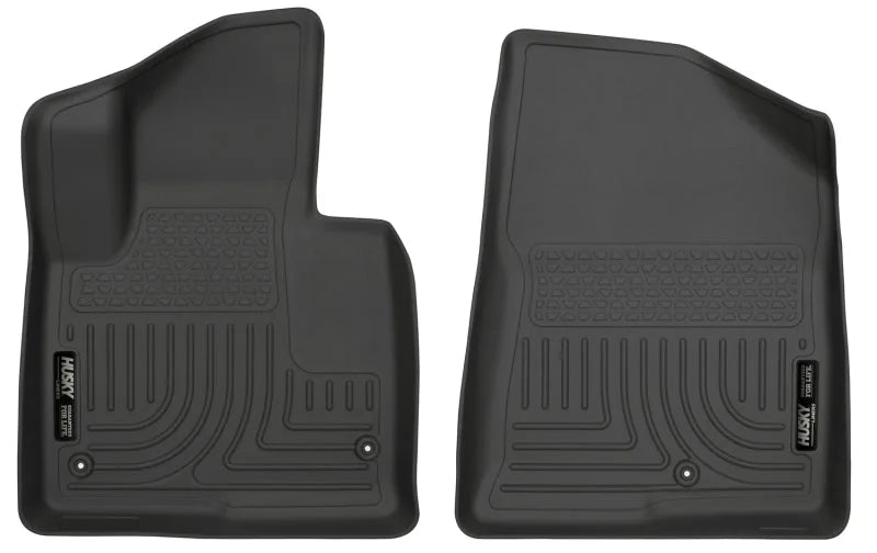 Husky Liners 13-15 Hyundai Sante Fe GLS/Limited WeatherBeater Front Row Black Floor Liners - Main Product View