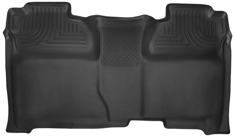 Husky Liners 14-15 Chevy Silverado Crew Cab X-Act Contour Black 2nd Row Floor Liners - Main Product View