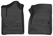 Load image into Gallery viewer, Husky Liners 14-17 Chevrolet Silverado 1500 Standard Cab X-Act Contour Black Front Floor Liners - Main Product View