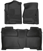 Load image into Gallery viewer, Husky Liners 14-18 Chevrolet Silverado Crew Cab X-Act Contour Front &amp; Second Seat Floor Liners - Main Product View