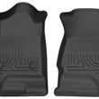 Load image into Gallery viewer, Husky Liners 14 Chevrolet Silverado 1500/GMC Sierra 1500 WeatherBeater Black Front Floor Liners - Main Product View