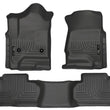 Load image into Gallery viewer, Husky Liners 14 Chevrolet Silverado/GMC Sierra Dbl Cab WeatherBeater Black Front&amp;2nd Seat Floor Line - Main Product View