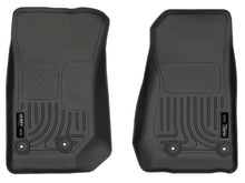 Load image into Gallery viewer, Husky Liners 14 Jeep Wrangler 2/4 Door Weatherbeater Black Front Floor Liners - Main Product View