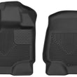 Load image into Gallery viewer, Husky Liners 15-17 Ford F-250 Super Duty Crew Cab X-Act Contour Black Front Floor Liners - Main Product View