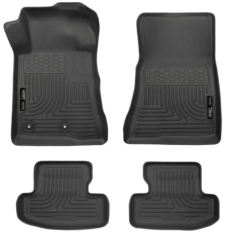 Husky Liners 15-22 Ford Mustang WeatherBeater Black Front & Second Seat Floor Liner - Main Product View